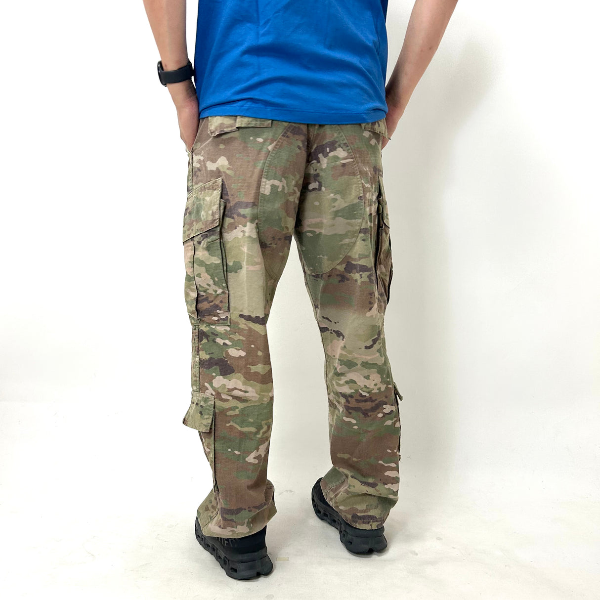 アメリカ軍 U.S.ARMY マルチカム リップストップ コンバットパンツ USED 163U=