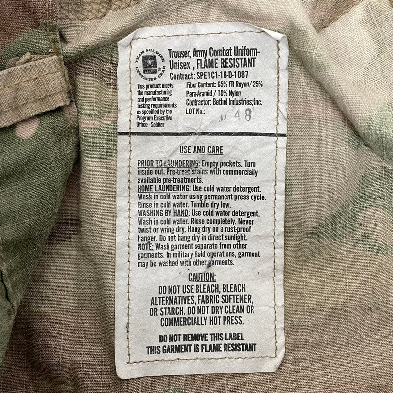 アメリカ軍 U.S.ARMY マルチカム リップストップ コンバットパンツ USED 163U=