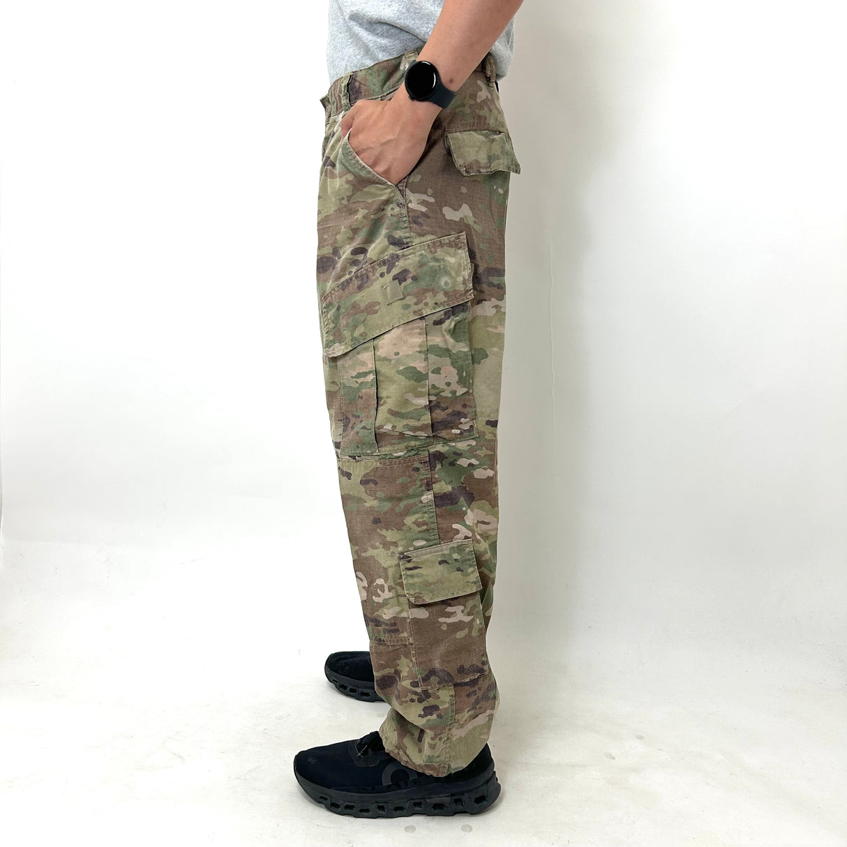 アメリカ軍 U.S.ARMY マルチカム リップストップ コンバットパンツ USED 163U=