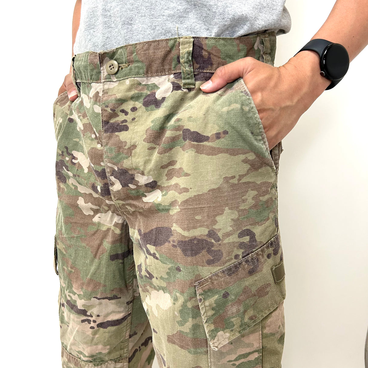 アメリカ軍 U.S.ARMY マルチカム リップストップ コンバットパンツ USED 163U=