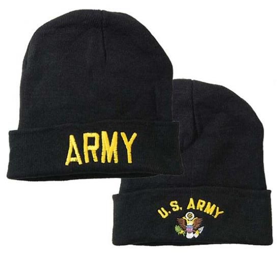 U.S.ARMY ブラック ウォッチキャップ 新品 M27N-