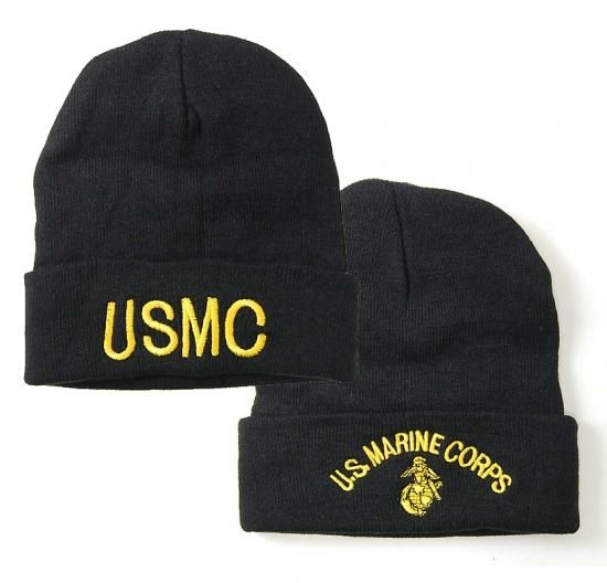 U.S.M.C. ブラック ウォッチキャップ 新品 M28N-