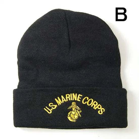 U.S.M.C. ブラック ウォッチキャップ 新品 M28N-