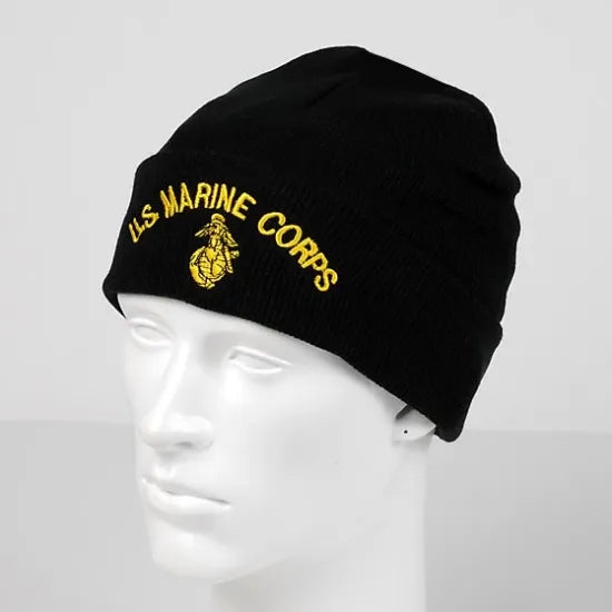 U.S.M.C. ブラック ウォッチキャップ 新品 M28N-