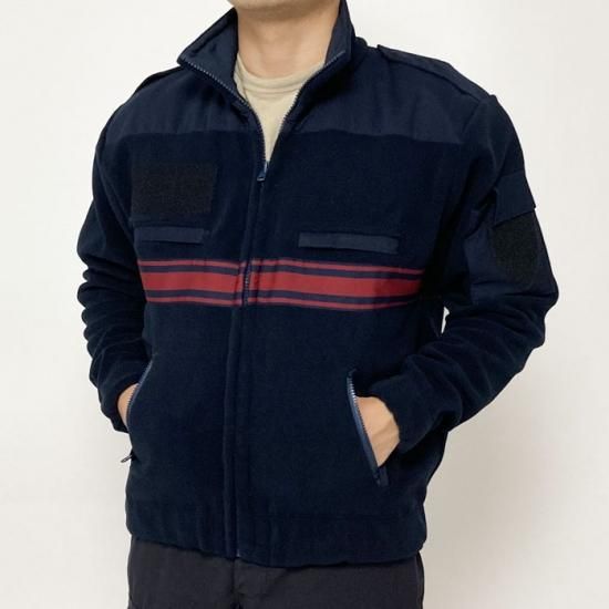 フランス警備隊 ASVP ネイビー レッドストライプ フリースジャケット 新品