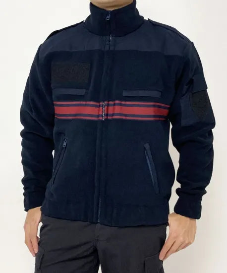 フランス警備隊 ASVP ネイビー レッドストライプ フリースジャケット 新品