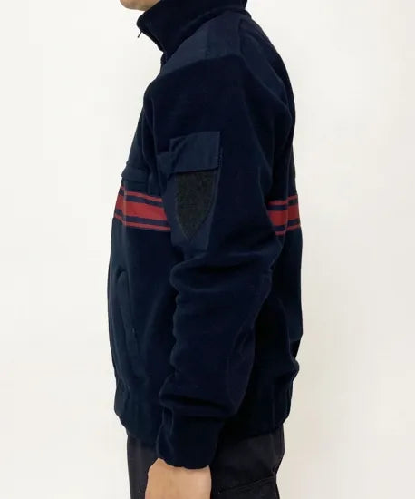 フランス警備隊 ASVP ネイビー レッドストライプ フリースジャケット 新品