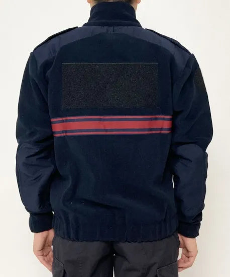 フランス警備隊 ASVP ネイビー レッドストライプ フリースジャケット 新品