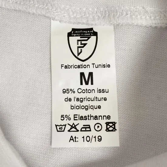 フランス自治体警察 POLICE MUNICIPALE ホワイト&ネイビー タートルネックシャツ 新品 F53N=