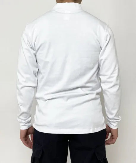 スモール&ビッグ特価 フランス自治体警察 POLICE MUNICIPALE ホワイト&ネイビー タートルネックシャツ F53N-SB=