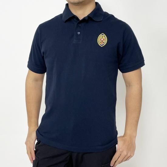 スモール特価 イギリス海軍 CSP 公認理学療法学会 ネイビー ポロシャツ 新品 B57N-SB-