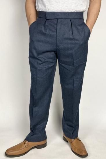 【スモール&ビッグ特価】イギリス空軍 RAF ブルーグレー ベルトループ無し No.1(2) ドレスパンツ 新品 206YNZ-WOOL-SB=