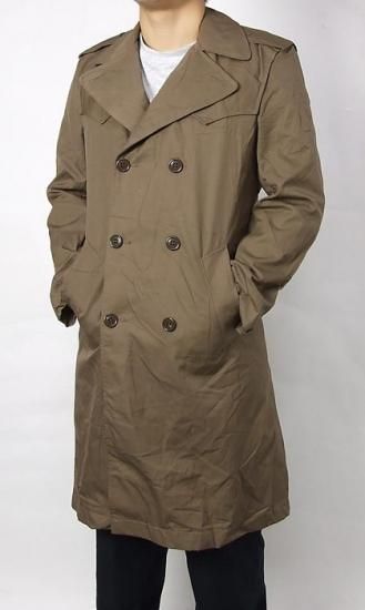 (11/29まで特価)イタリア陸軍 カーキ トレンチコート ボアライナーベスト付 新品 638KN