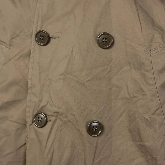 (11/29まで特価)イタリア陸軍 カーキ トレンチコート ボアライナーベスト付 新品 638KN