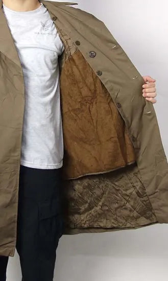 (11/29まで特価)イタリア陸軍 カーキ トレンチコート ボアライナーベスト付 新品 638KN