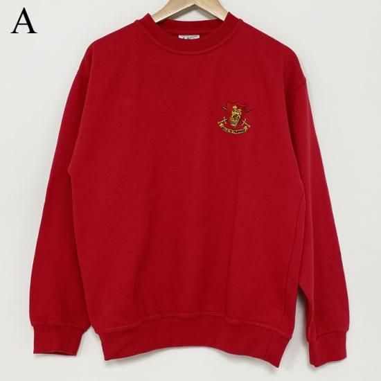 2種類 イギリス軍関連 レッド スウェットシャツ USED UK95