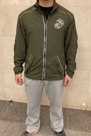 (11/22まで特価)アメリカ海兵隊 U.S.M.C. new balance製 PT ランニングジャケット 新品 A39N=