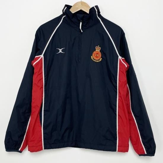 イギリス軍 ER ネイビー GILBERT/ギルバート ハーフZIP ラグビージャケット  USED UK105=