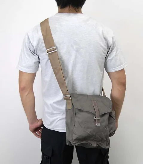 ポーランド軍 グレー ビンテージ ショルダーバッグ 新品 328N-