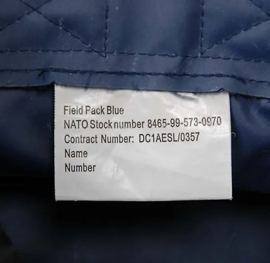 イギリス空軍 RAF ブルー ラックサック USED B9U