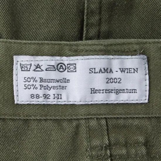 オーストリア軍 OD M-75 フィールド カーゴパンツ BランクUSED 741U2=