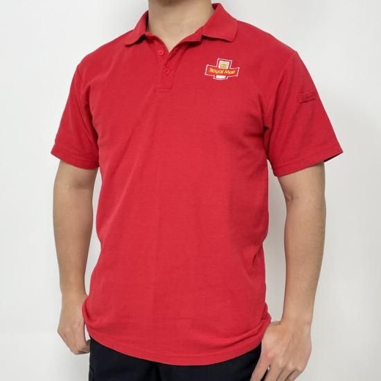 【訳あり】イギリス郵便 Royal Mail レッド ワーク ポロシャツ USED
