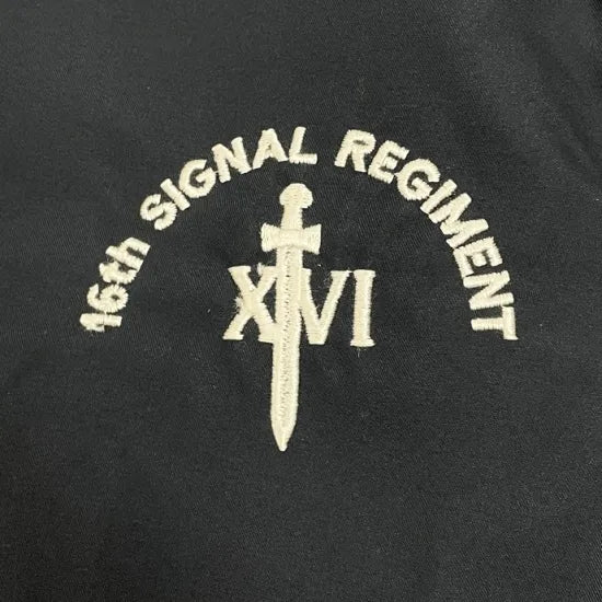 イギリス陸軍 ARMY 16th SIGNAL REGIMENT ネイビー motif8 トレーニングパンツ(USED)UK50=