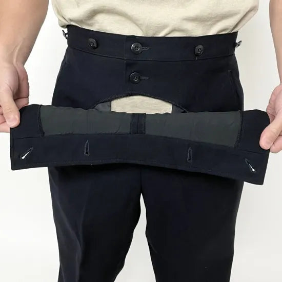 ドイツ海軍 ブラック ギャバジン セーラーパンツ USED 322U=