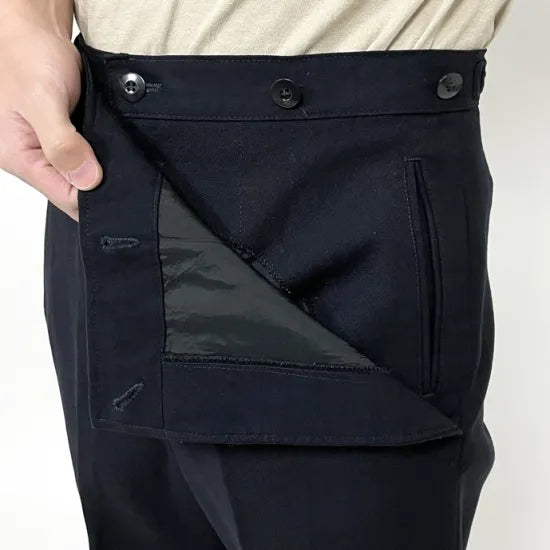 ドイツ海軍 ブラック ギャバジン セーラーパンツ USED 322U=