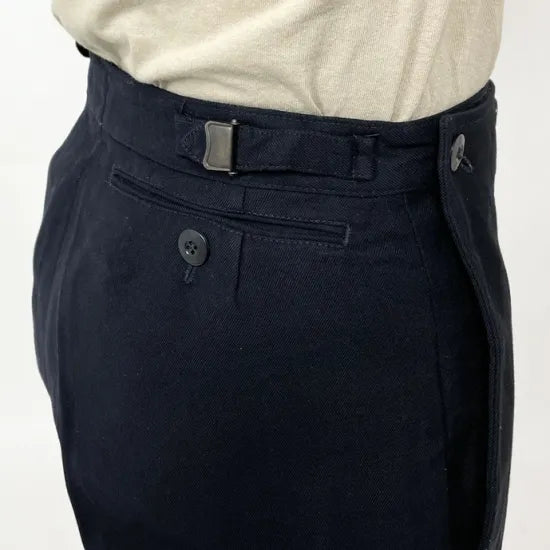 ドイツ海軍 ブラック ギャバジン セーラーパンツ USED 322U=