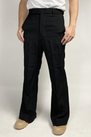 スモール&ビッグ特価 イギリス海軍 ROYAL NAVY ブラック フレア ドレスパンツ USED =