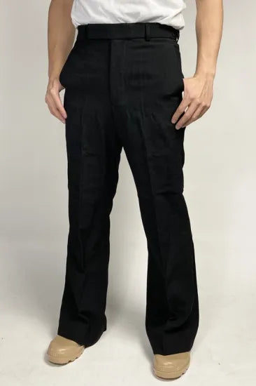 スモール&ビッグ特価 イギリス海軍 ROYAL NAVY ブラック フレア ドレスパンツ USED =