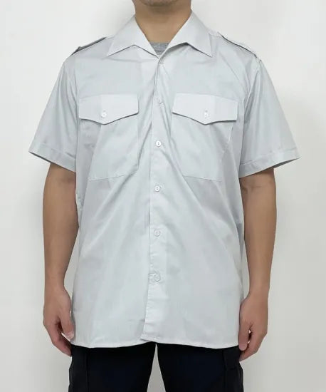 オーストリア軍 アーミー ミントグリーン 半袖ドレスシャツ 新品 E24SN-