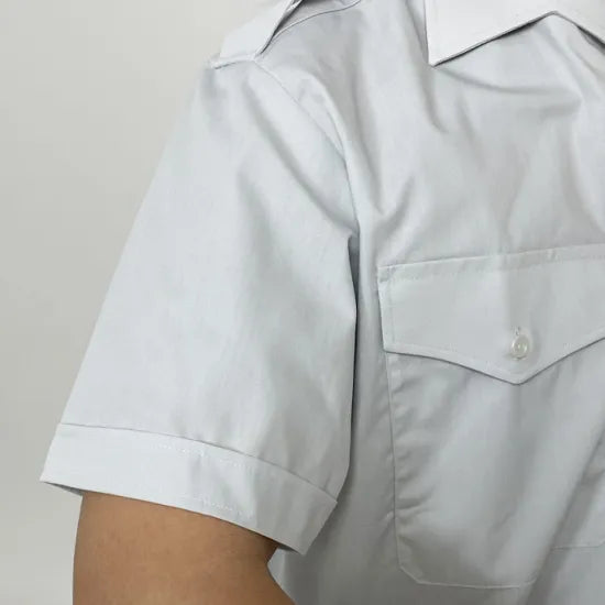 オーストリア軍 アーミー ミントグリーン 半袖ドレスシャツ 新品 E24SN-