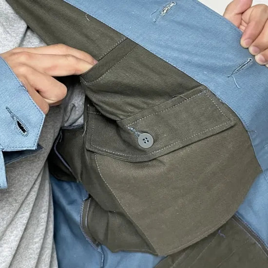 スウェーデン軍 ライトブルー CIVILFORSVARET M-59 フィールドジャケット 新品