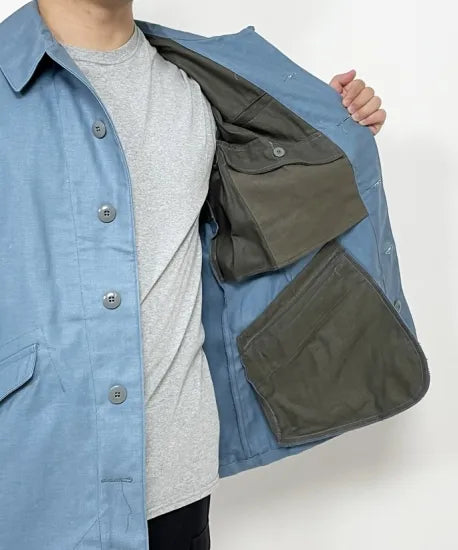 スウェーデン軍 ライトブルー CIVILFORSVARET M-59 フィールドジャケット 新品