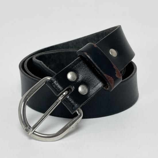 【1点物・4サイズ】イギリス軍 ブラック 30mm レザーベルト USED UK8=