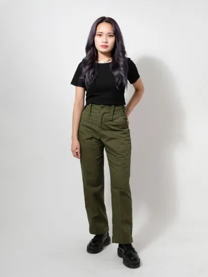 (11/29まで特価)イギリス軍 OD ベイカーパンツ 上質USED 201NB3-