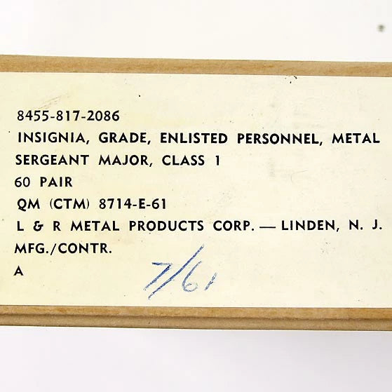 1ペア アメリカ軍 ブラック 襟章ピンバッジ 新品 16N-