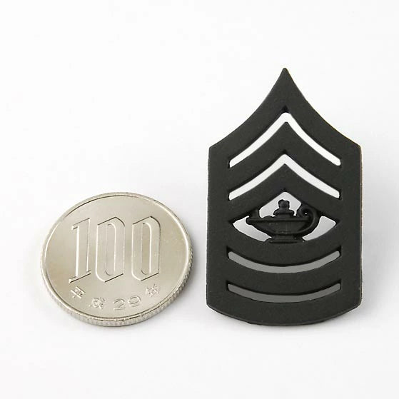 1ペア アメリカ軍 ブラック 襟章ピンバッジ 新品 16N-