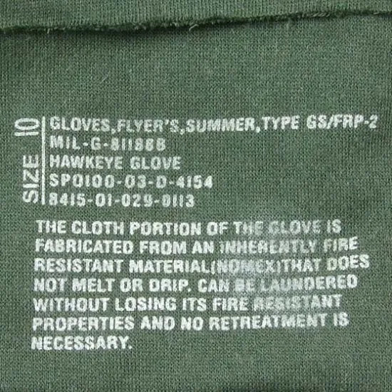 アメリカ軍 セージグリーン GS/FRP-2 ノーメックス サマー フライトグラブ 新品 12N-