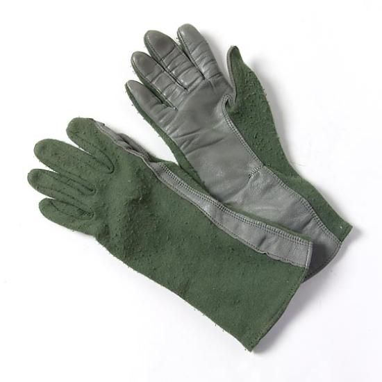 アメリカ軍 セージグリーン GS/FRP-2 ノーメックス サマー フライトグラブ USED 12GU-