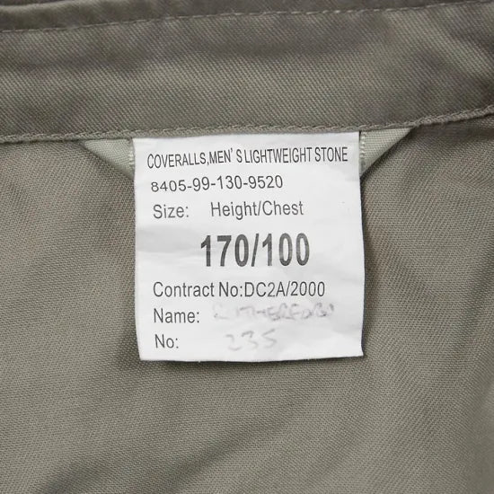 イギリス軍 ベージュ ライトウェイト パイロット カバーオール USED 575KU