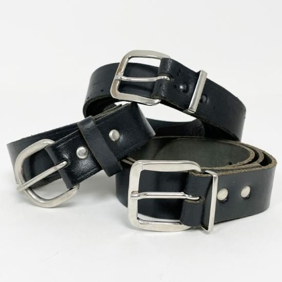 【1点物・3種類】イギリス軍 ブラック レザーベルト ニアニュー&USED UK11C=