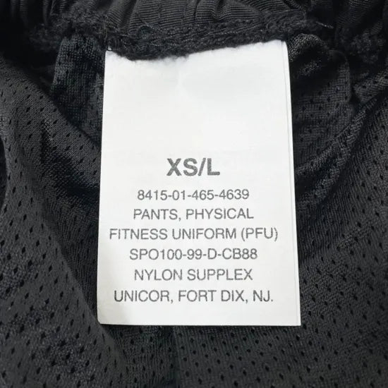 【スモール特価】アメリカ軍 U.S.ARMY ブラック 前期型 IPFU トレーニングパンツ 新品 PT-PANTS-N-SB=