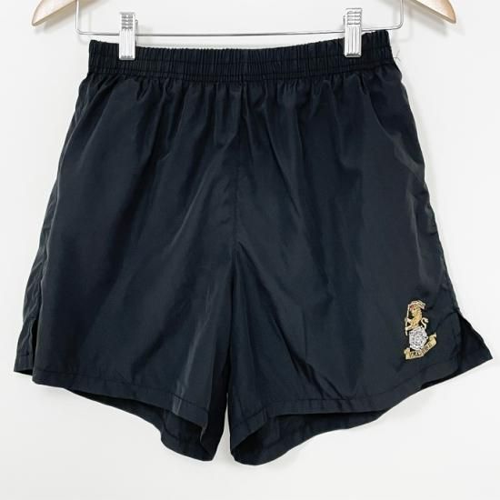 イギリス軍 ブラック YORKSHIRE ジョギング ショートパンツ USED UK56-