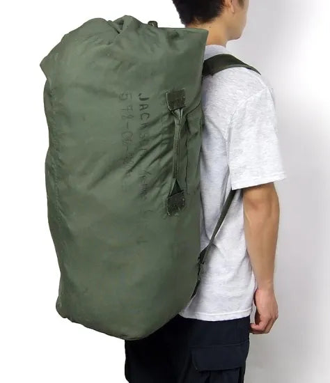 アメリカ軍 OD ナイロン 旧型 ダッフルバッグ 上質USED A34YN3
