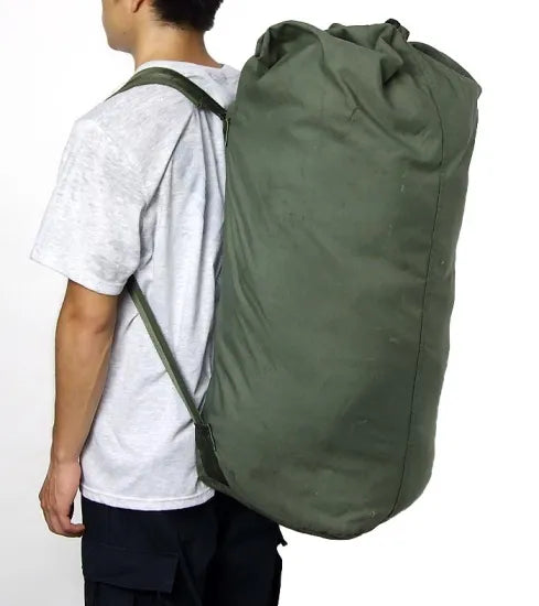 アメリカ軍 OD ナイロン 旧型 ダッフルバッグ 上質USED A34YN3