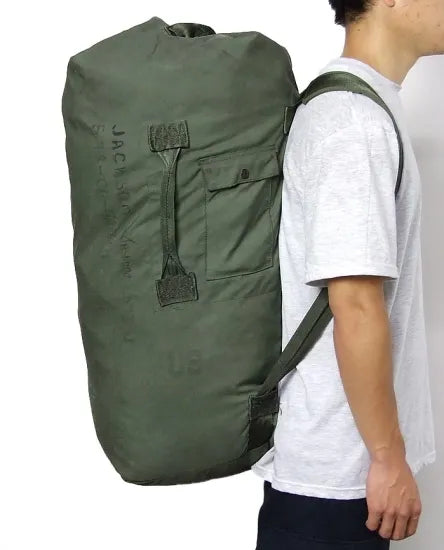 アメリカ軍 OD ナイロン 旧型 ダッフルバッグ 上質USED A34YN3