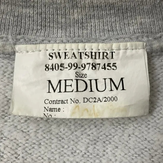 (10/18まで特価)イギリス軍 グレー スウェットシャツ USED B93U=